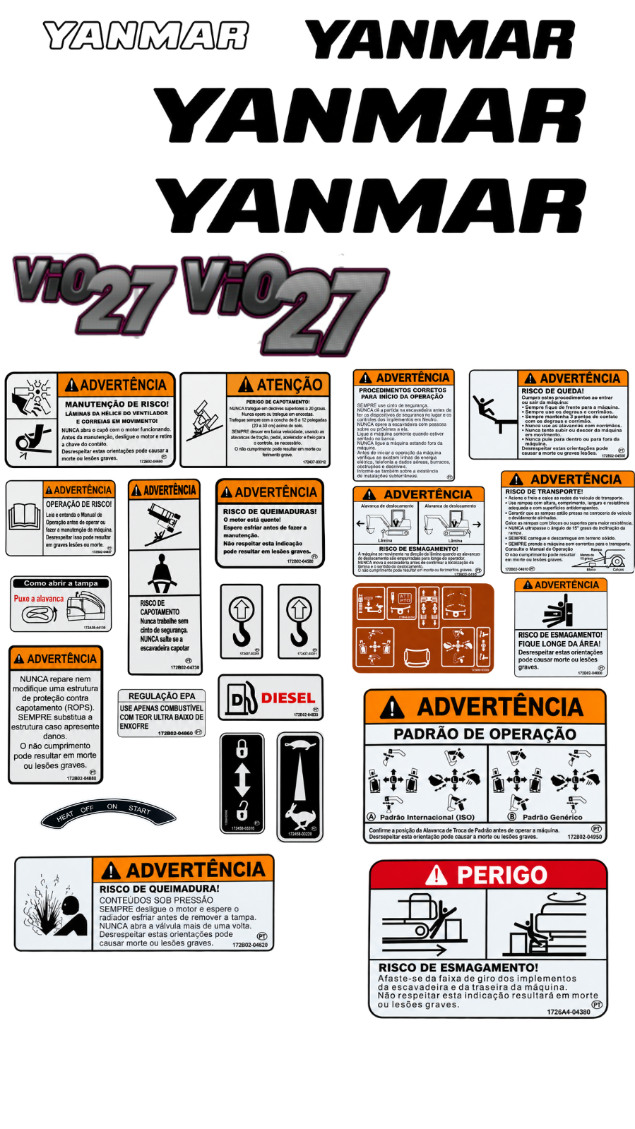 KIT ADESIVOS VIO27 (ADESIVOS LANÇA PRETO)