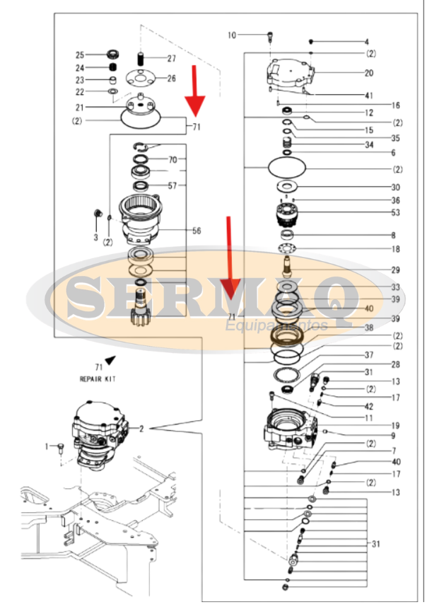 JOGO DE REPARO DO MOTOR HID