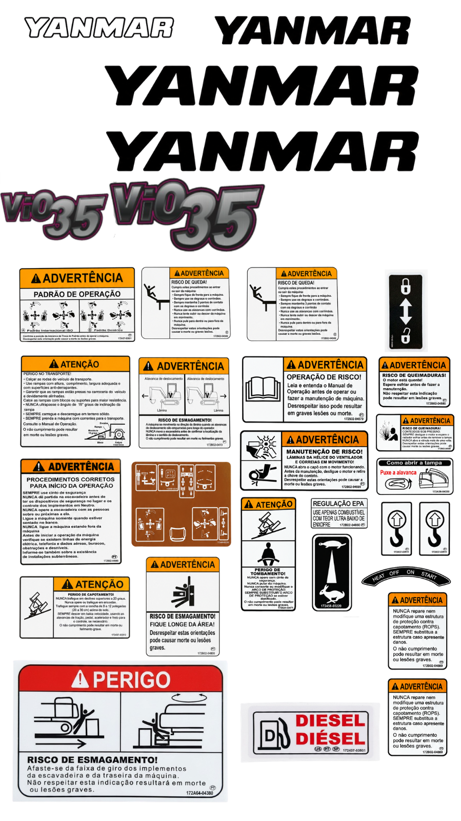 KIT ADESIVOS VIO 35 (ADESIVOS LANÇA PRETO)