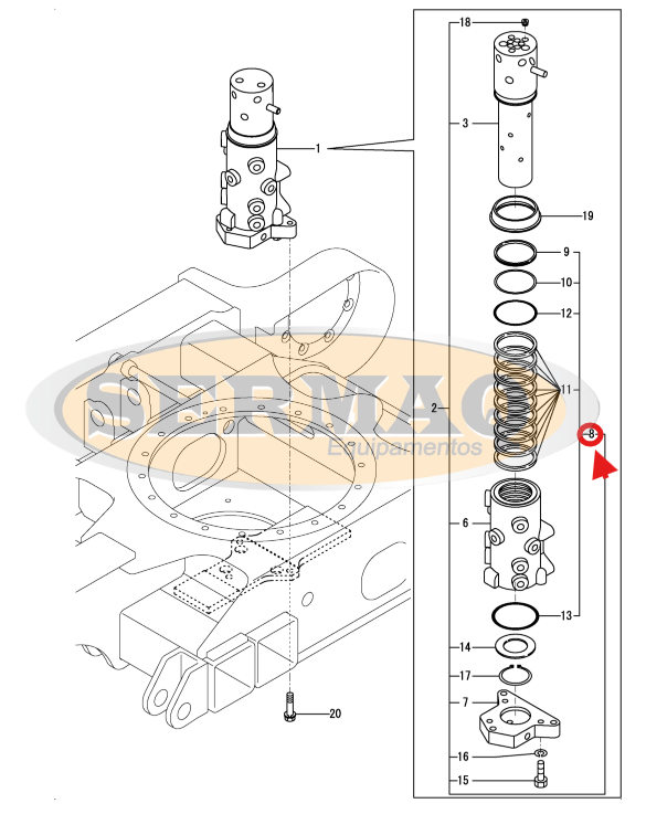REPARO ARTICULACAO GIRATORIA (SV08)