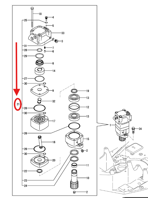 JOGO DE VEDACAO DO MOTOR HIDRAULICO - SV0...