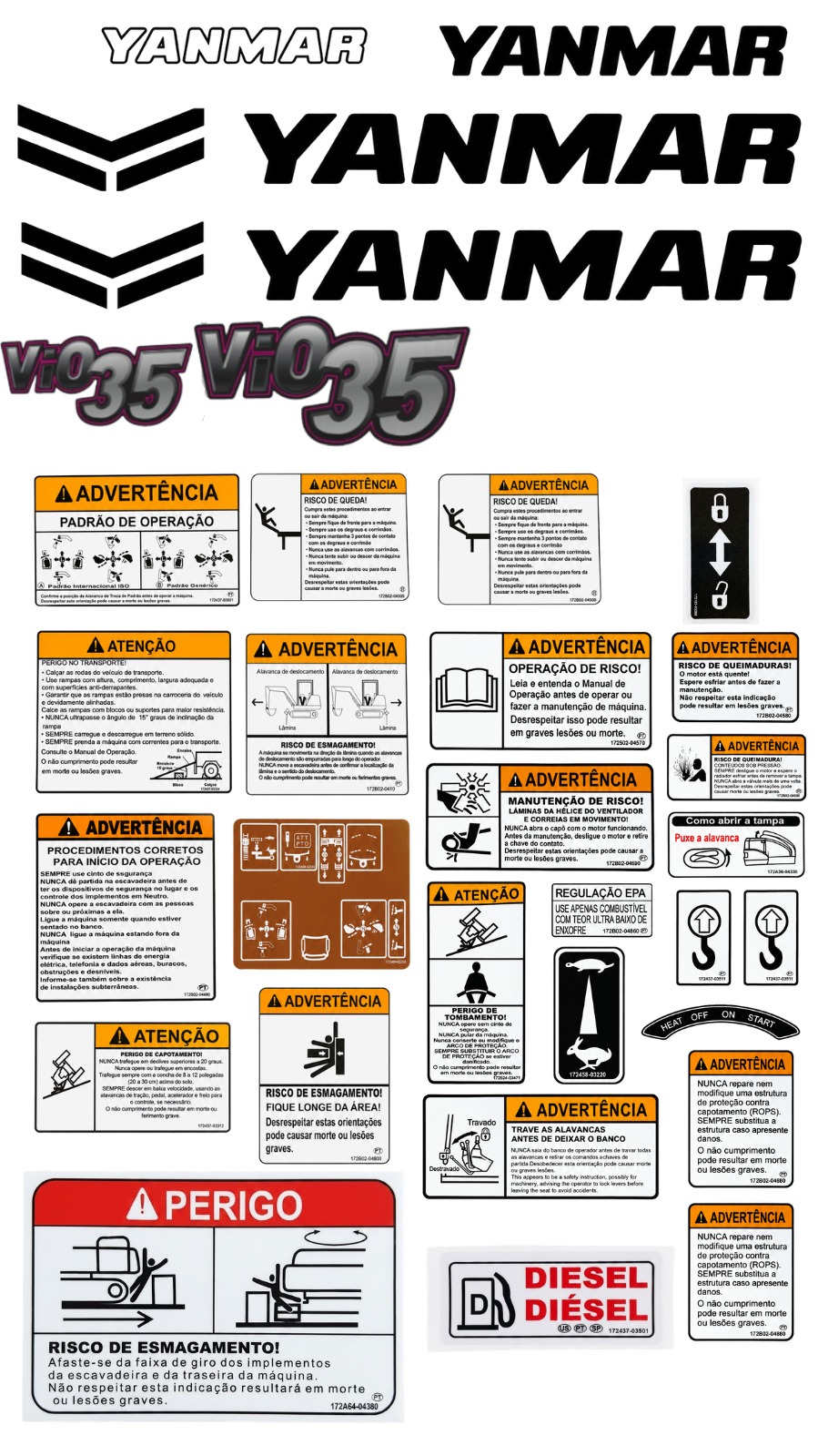 KIT ADESIVOS VIO 35 (ADESIVOS LANÇA PRETO)