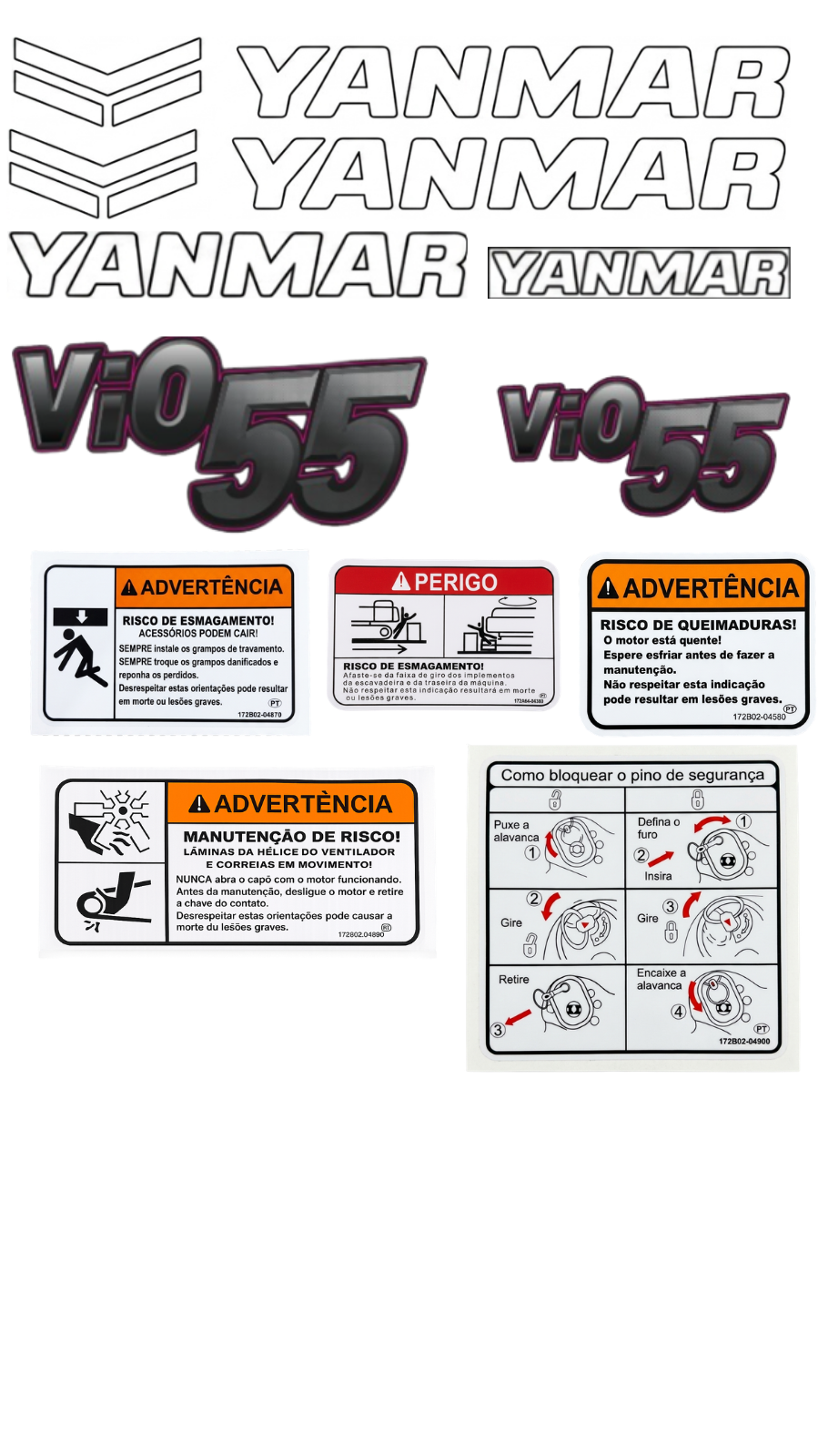 KIT ADESIVOS VIO 55 (ADESIVOS LANÇA BRANCO)